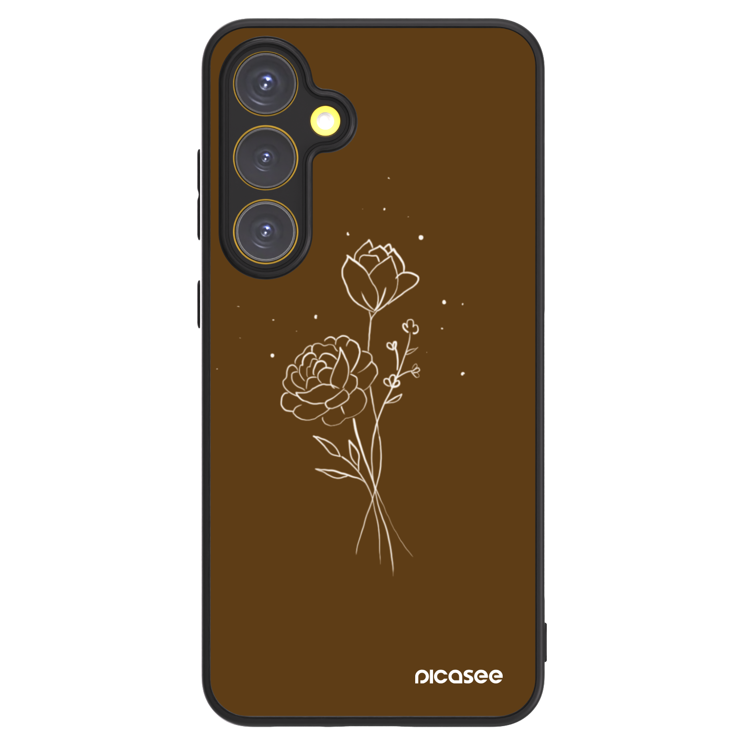 Picasee ULTIMATE CASE pro Samsung Galaxy S24 FE S721B - Brown flowers