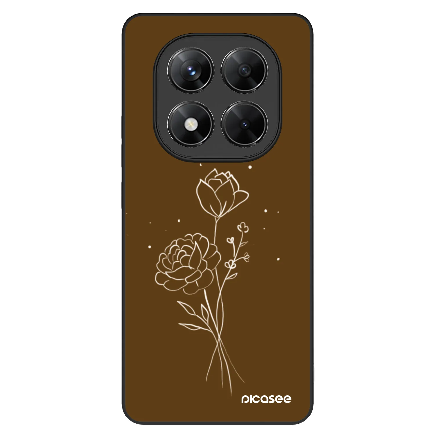 Picasee ULTIMATE CASE pro Xiaomi Redmi Note 14 Pro 5G - Brown flowers