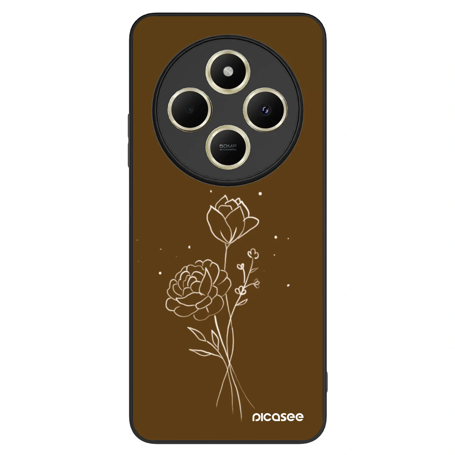 Picasee ULTIMATE CASE pro Xiaomi Redmi 14C - Brown flowers