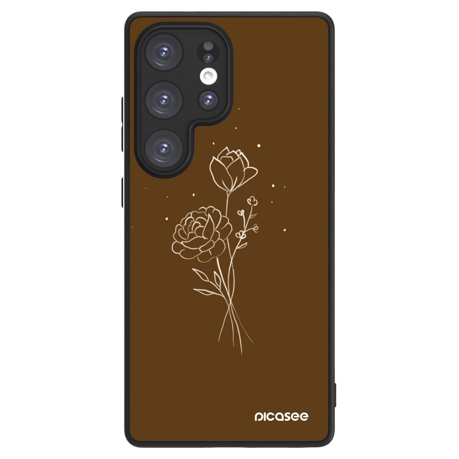 Picasee ULTIMATE CASE PowerShare pro Samsung Galaxy S25 Ultra 5G - Brown flowers