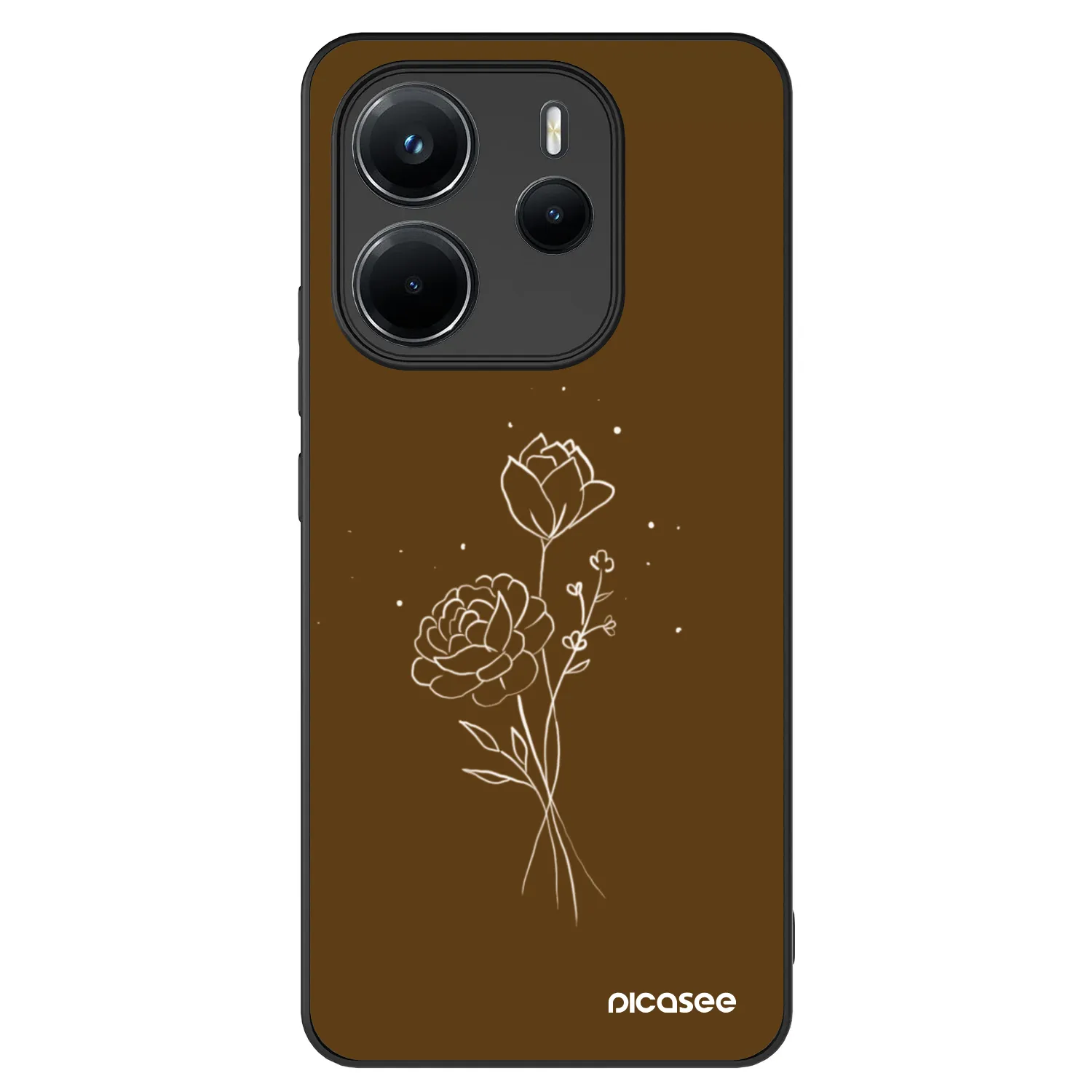 Picasee ULTIMATE CASE pro Xiaomi Redmi Note 14 4G - Brown flowers