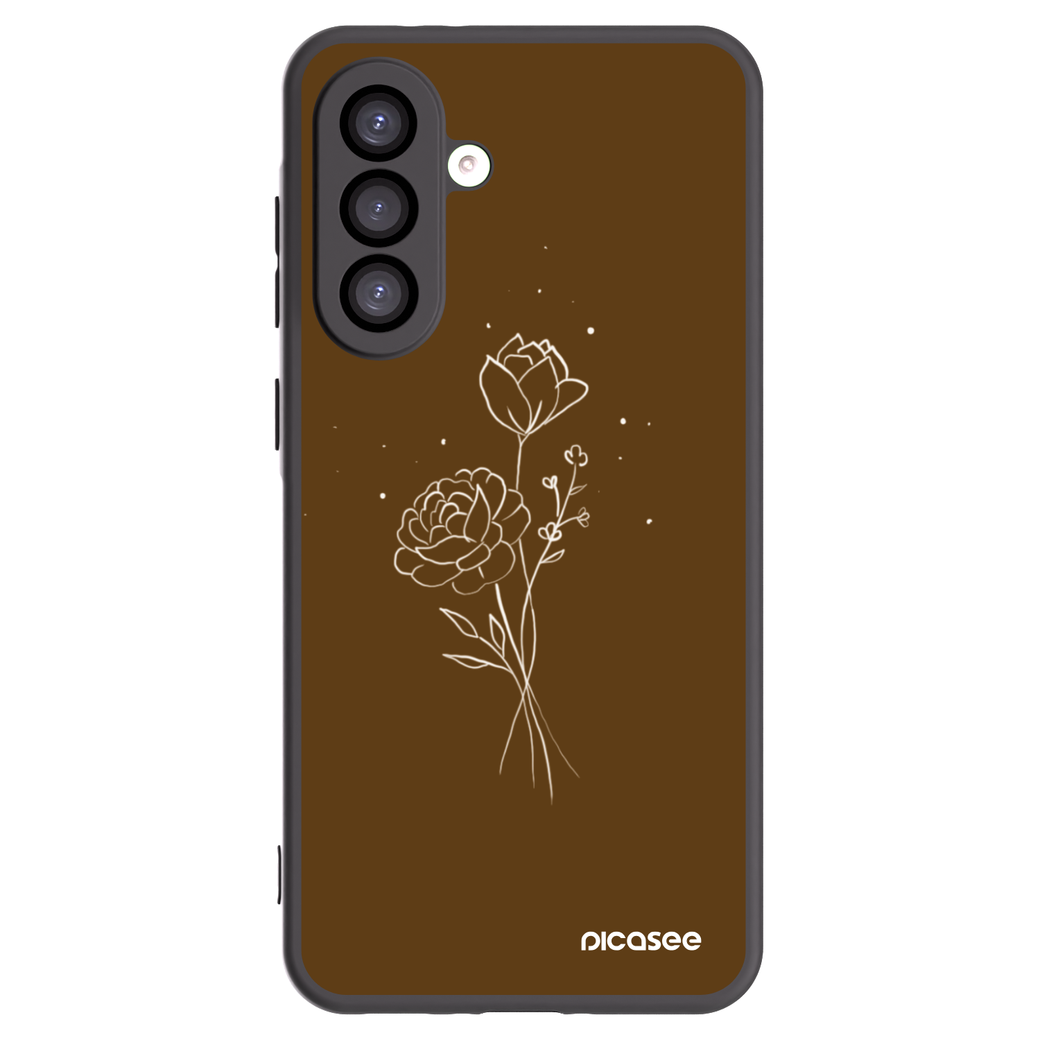 Picasee silikonový černý obal pro Samsung Galaxy A26 5G A266B - Brown flowers
