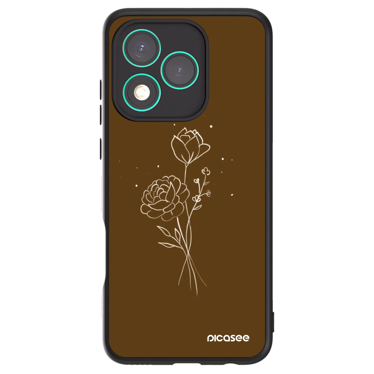 Picasee ULTIMATE CASE pro Honor 400 Lite 5G - Brown flowers