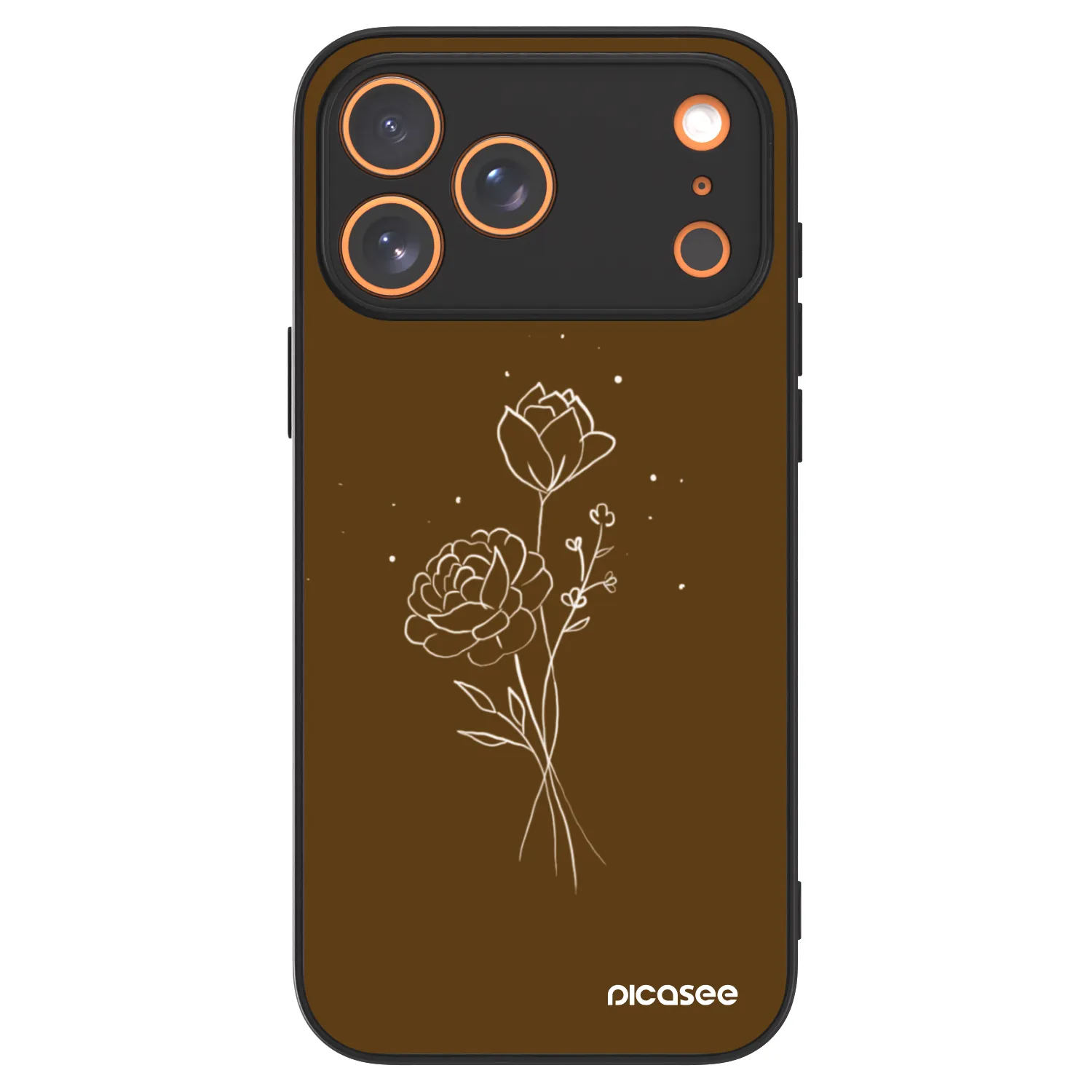 Picasee ULTIMATE CASE MagSafe pro Apple iPhone 17 Pro Max - Brown flowers