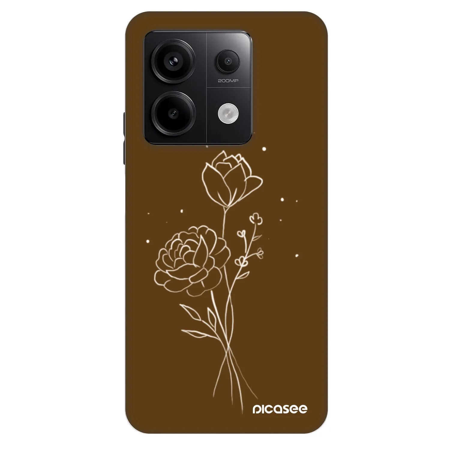 Picasee Fashion Case pro Xiaomi Redmi Note 13 Pro 5G - Brown flowers