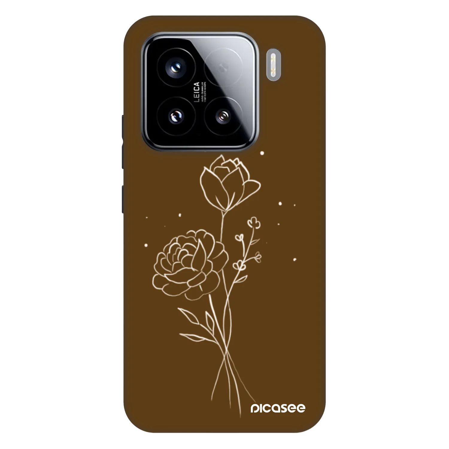 Picasee Fashion Case pro Xiaomi 15 - Brown flowers