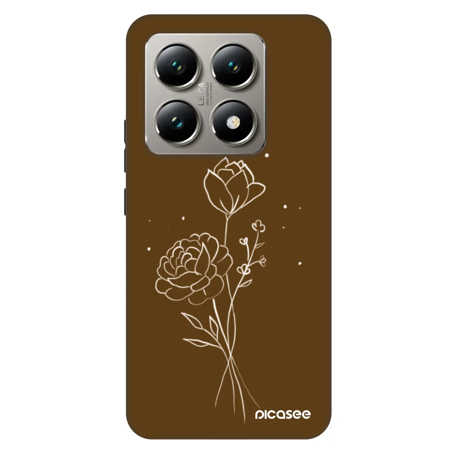 Picasee Fashion Case pro Xiaomi 14T Pro - Brown flowers
