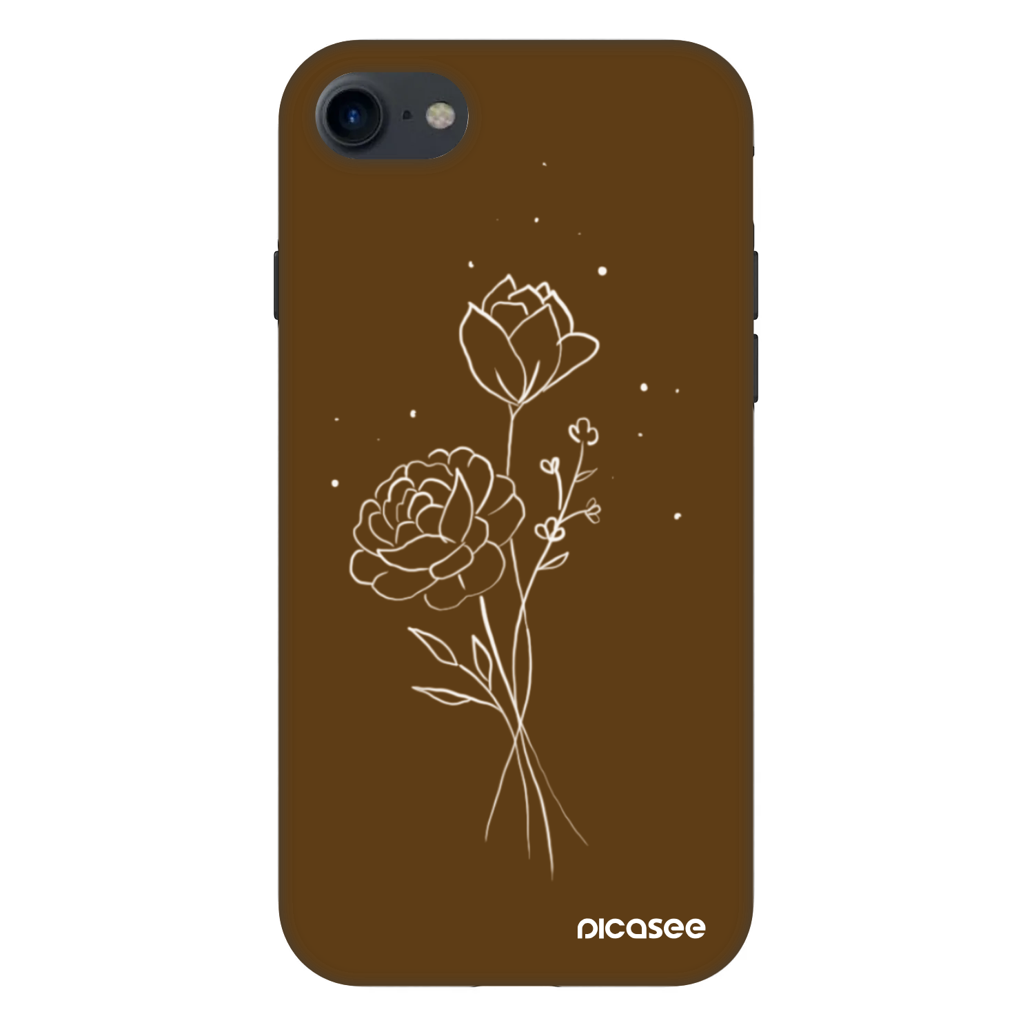 Picasee Fashion Case pro Apple iPhone 7 - Brown flowers