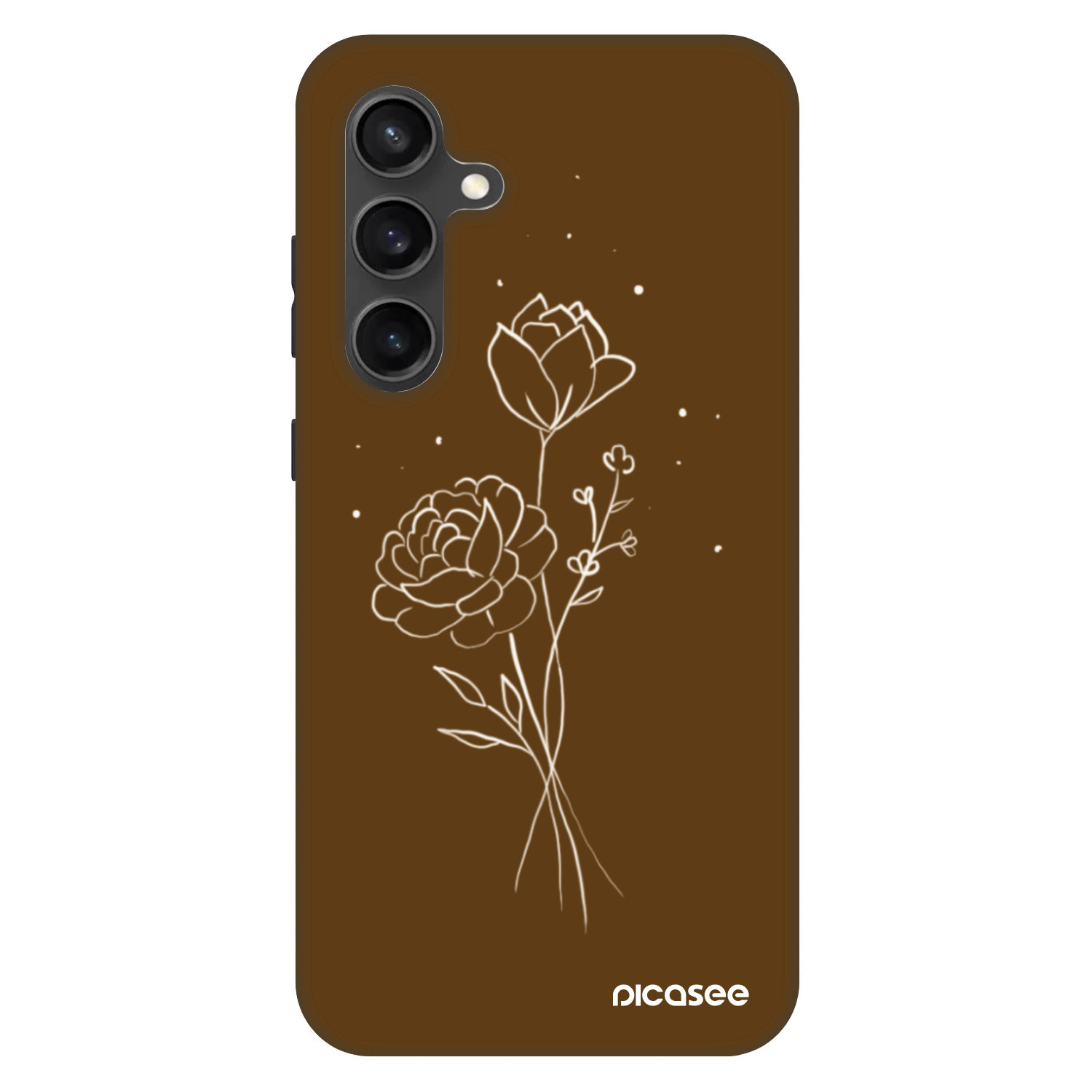 Picasee Fashion Case pro Samsung Galaxy S24 FE S721B - Brown flowers