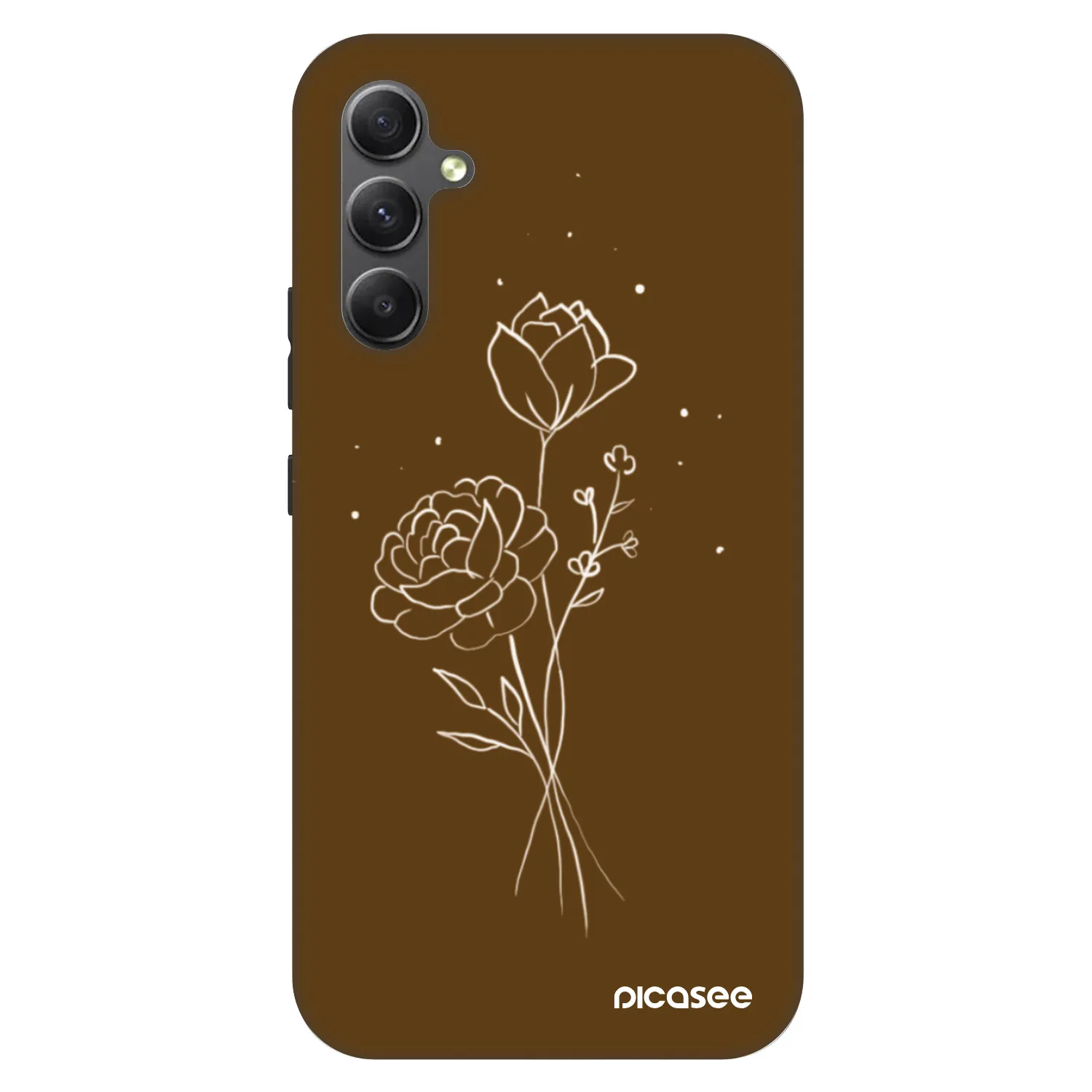 Picasee Fashion Case pro Samsung Galaxy A34 5G A346B - Brown flowers
