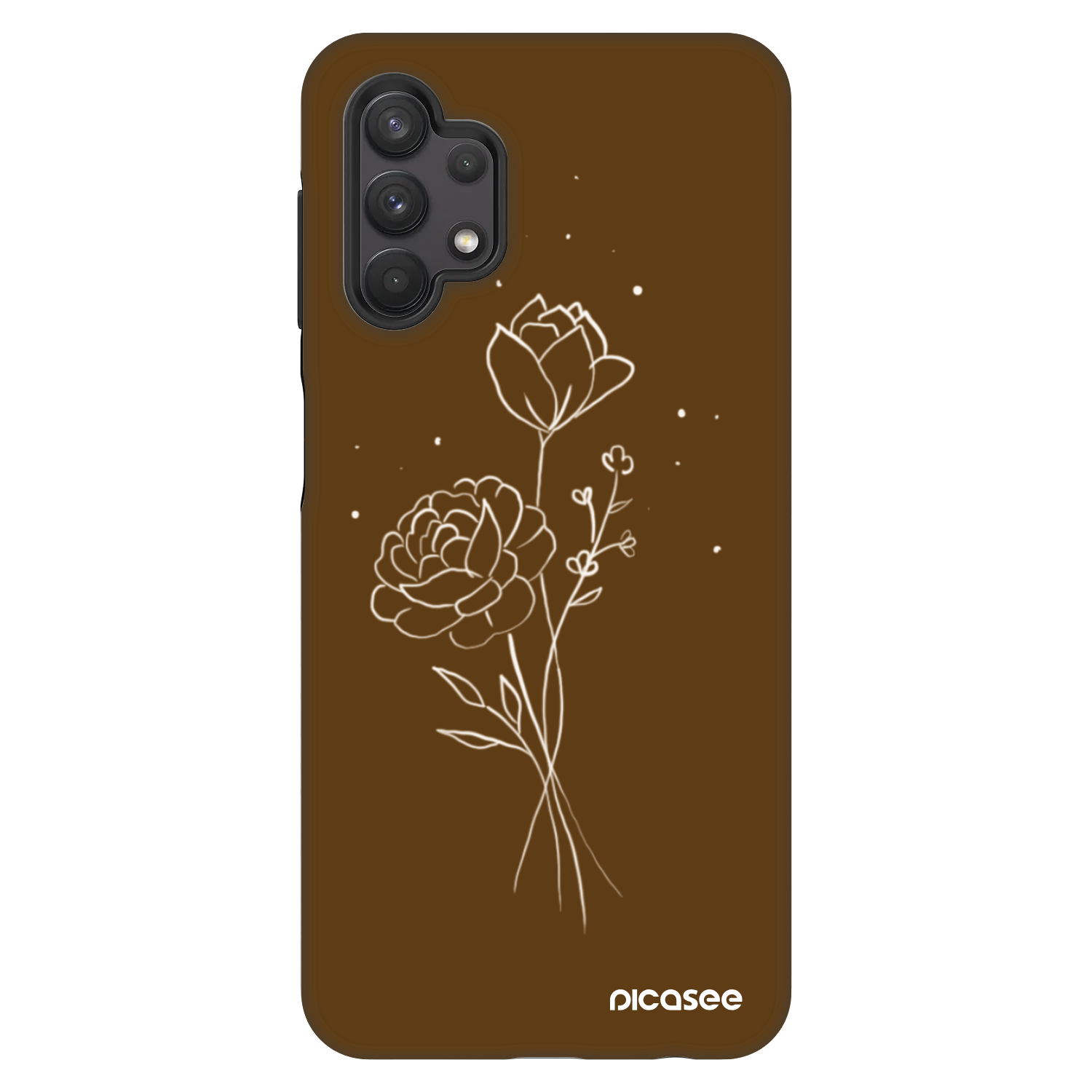 Picasee Fashion Case pro Samsung Galaxy A32 5G A326B - Brown flowers