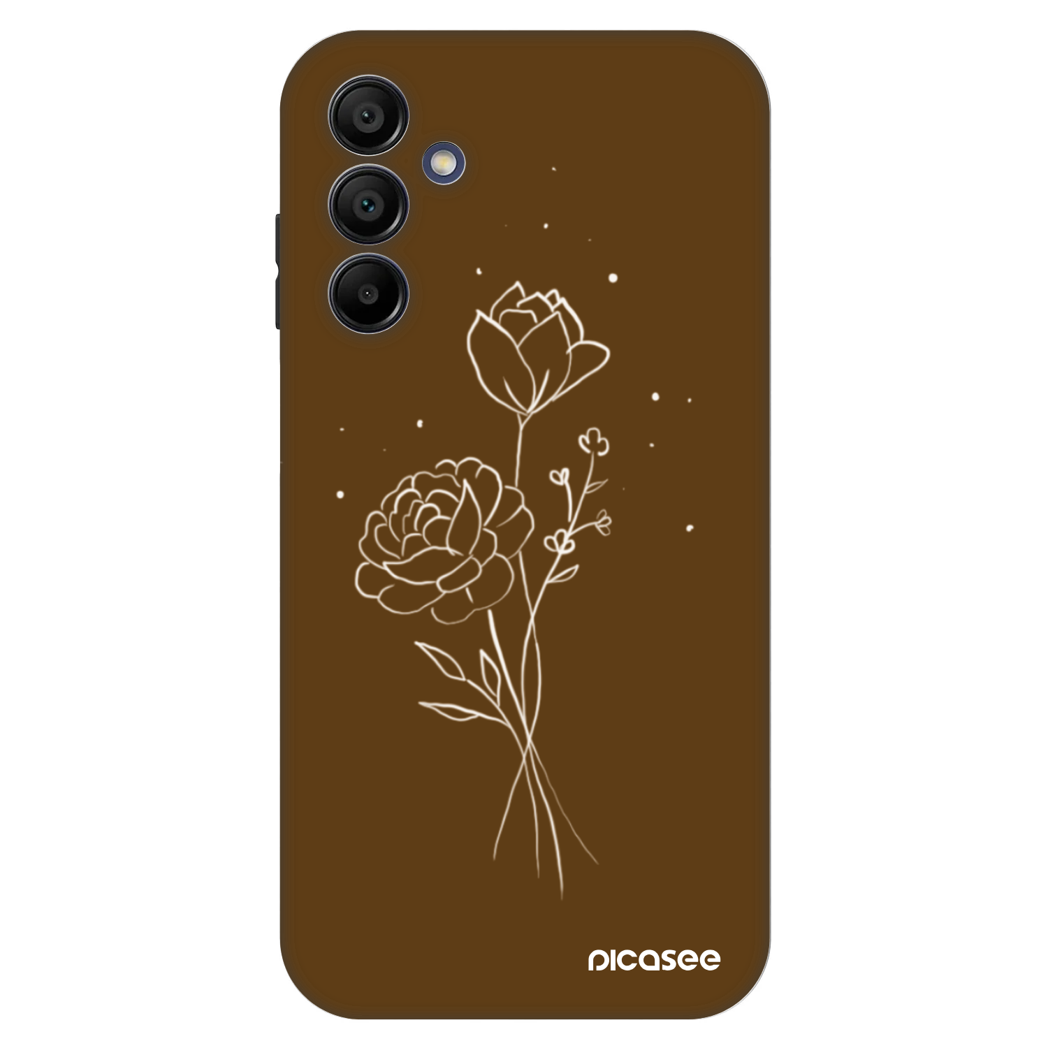 Picasee Fashion Case pro Samsung Galaxy A15 A155F 4G - Brown flowers