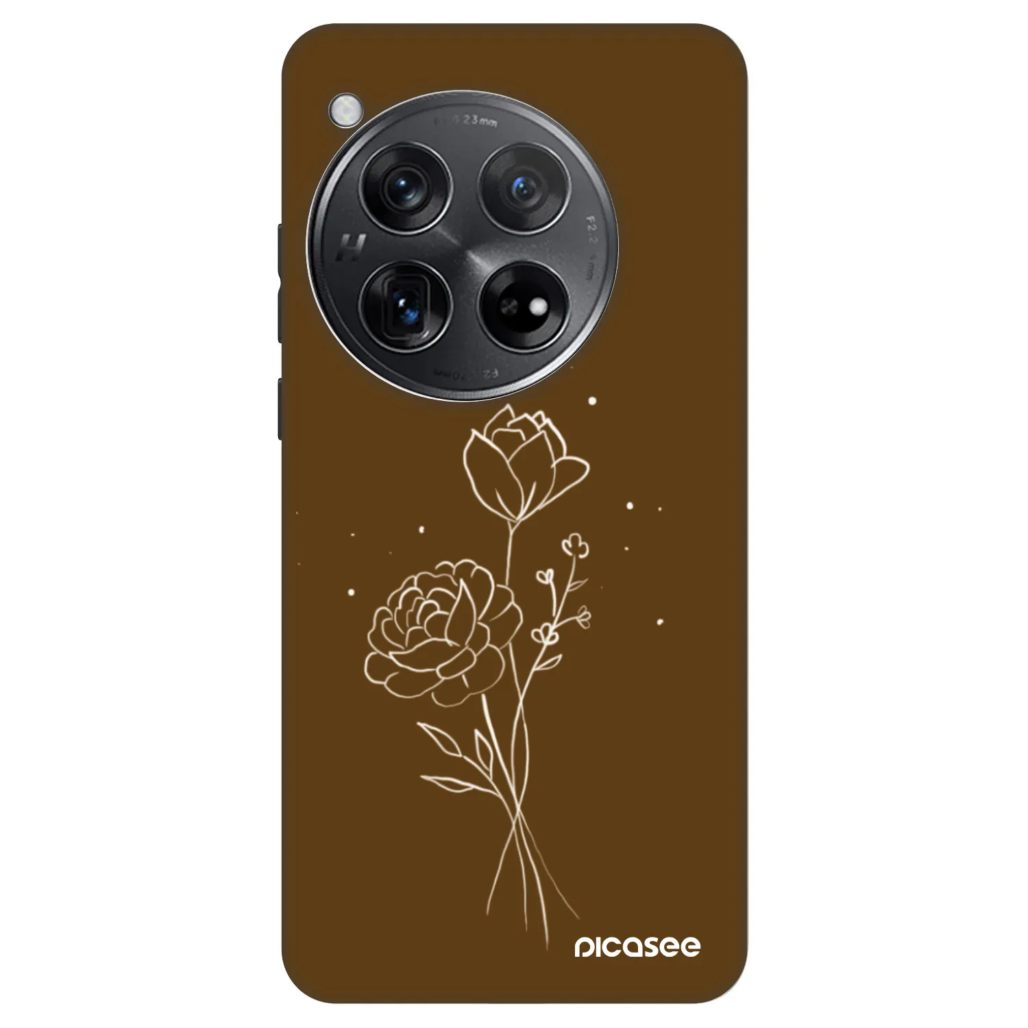 Picasee Fashion Case pro OnePlus 12 5G - Brown flowers