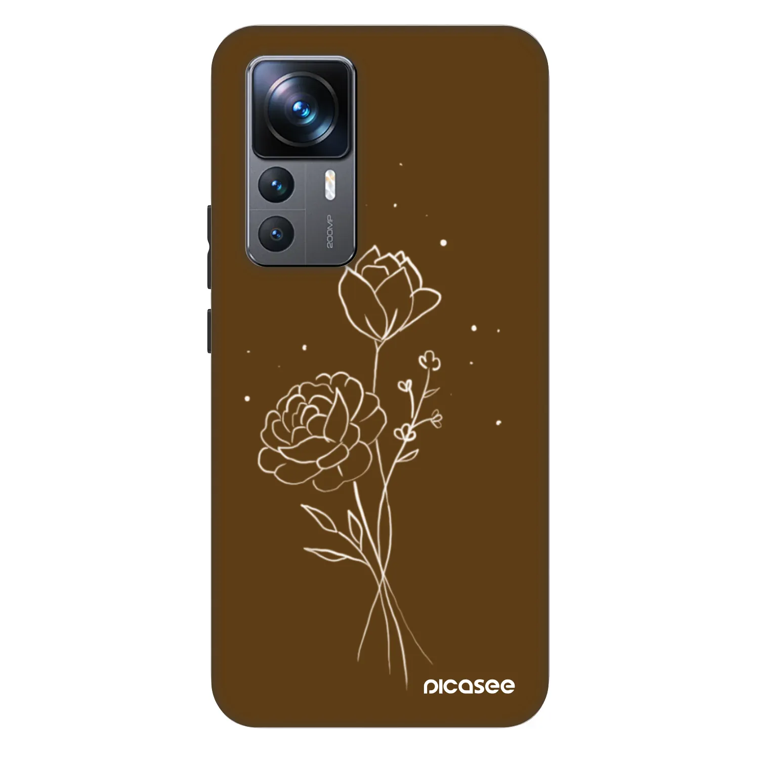 Picasee Fashion Case pro Xiaomi 12T - Brown flowers