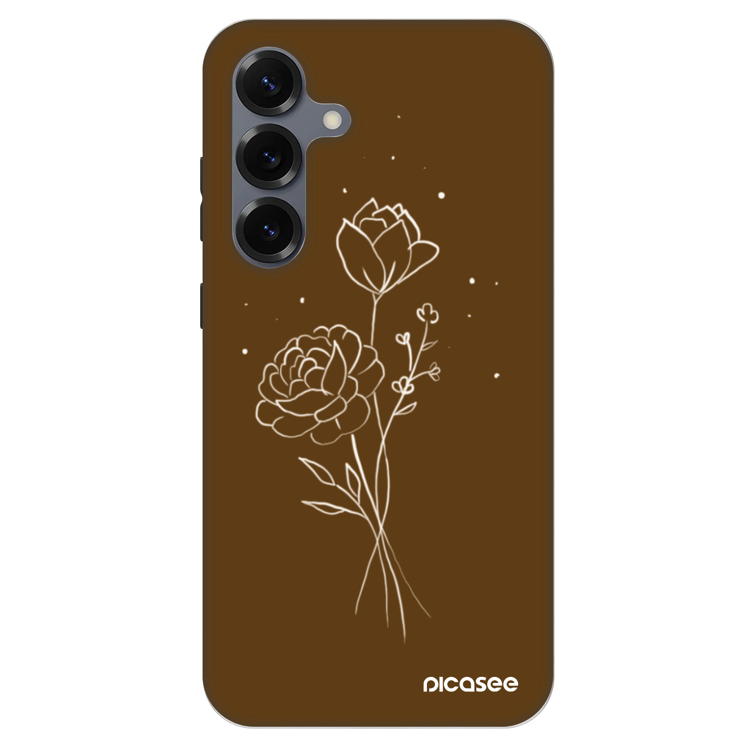 Picasee Fashion Case PowerShare pro Samsung Galaxy S25+ 5G - Brown flowers