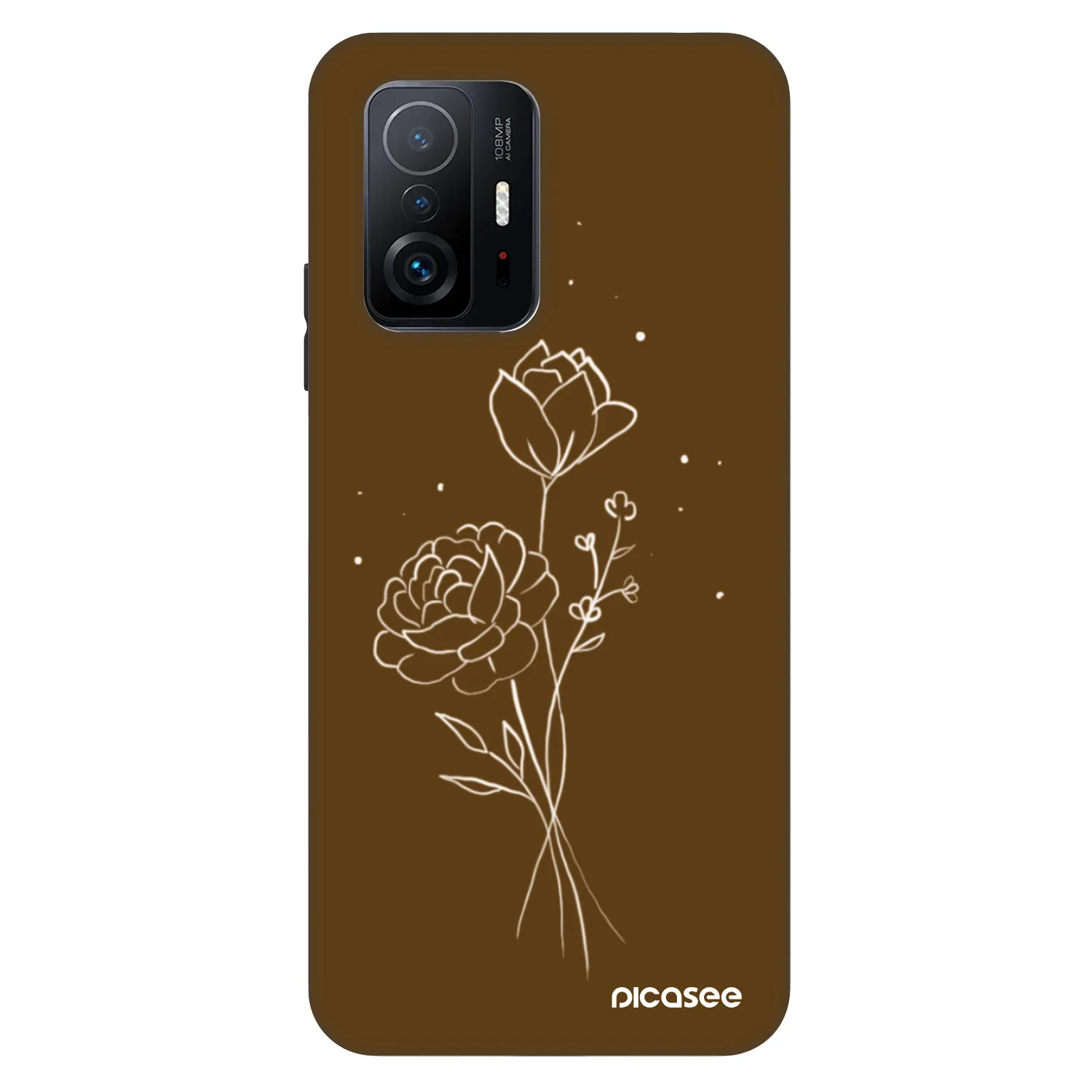 Picasee Fashion Case pro Xiaomi 11T - Brown flowers