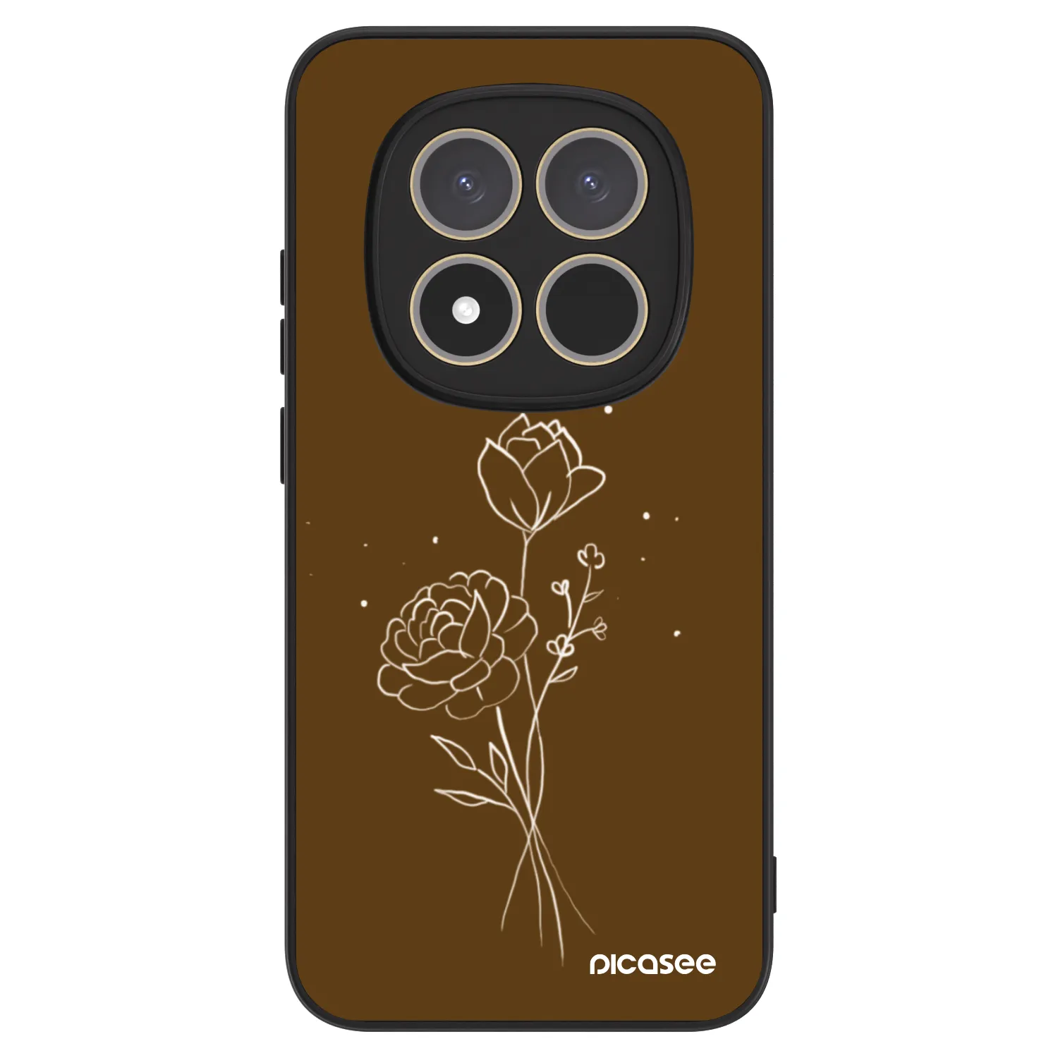 Picasee ULTIMATE CASE pro Xiaomi Redmi Note 15 Pro 4G - Brown flowers