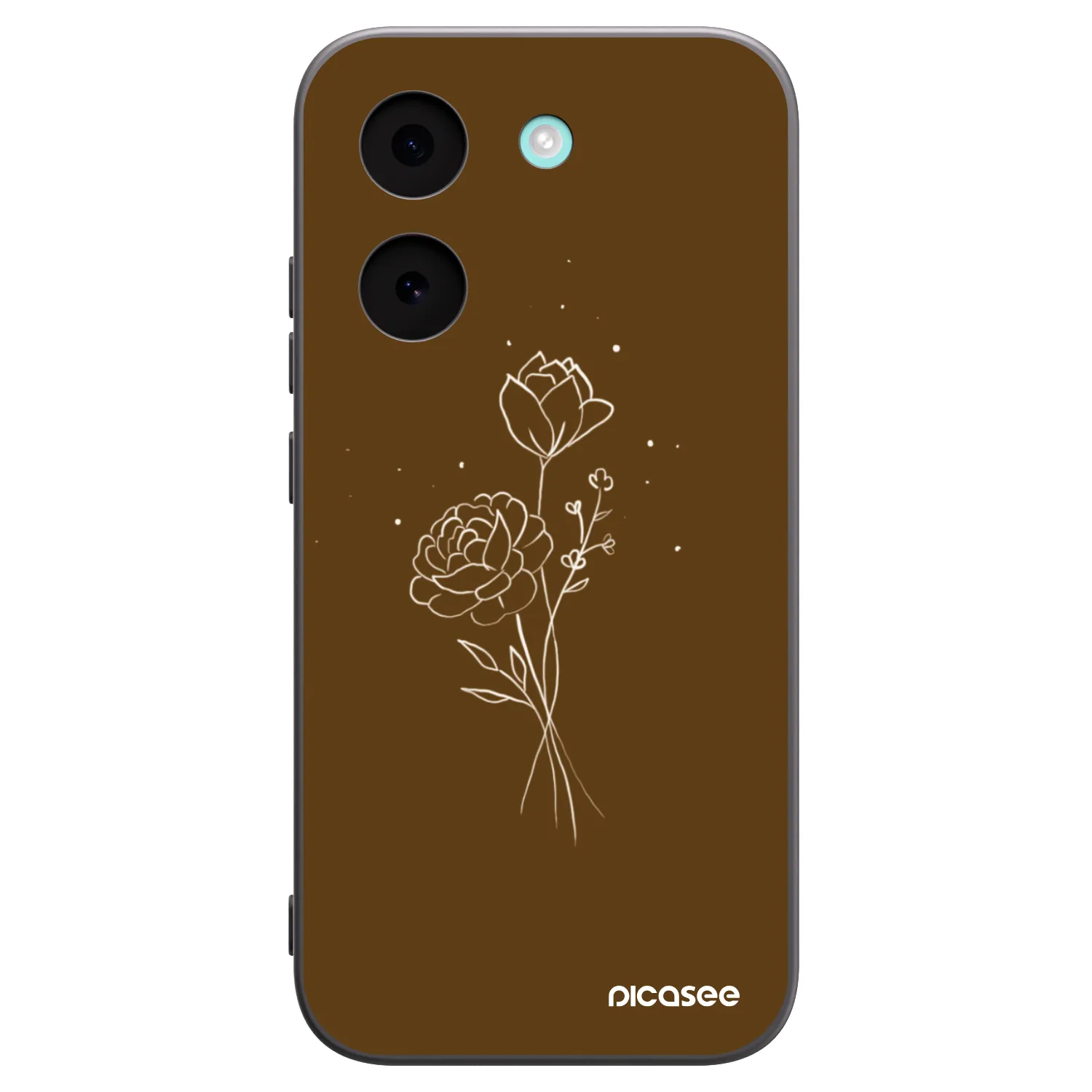 Picasee silikonový černý obal pro Xiaomi Poco X8 Pro - Brown flowers