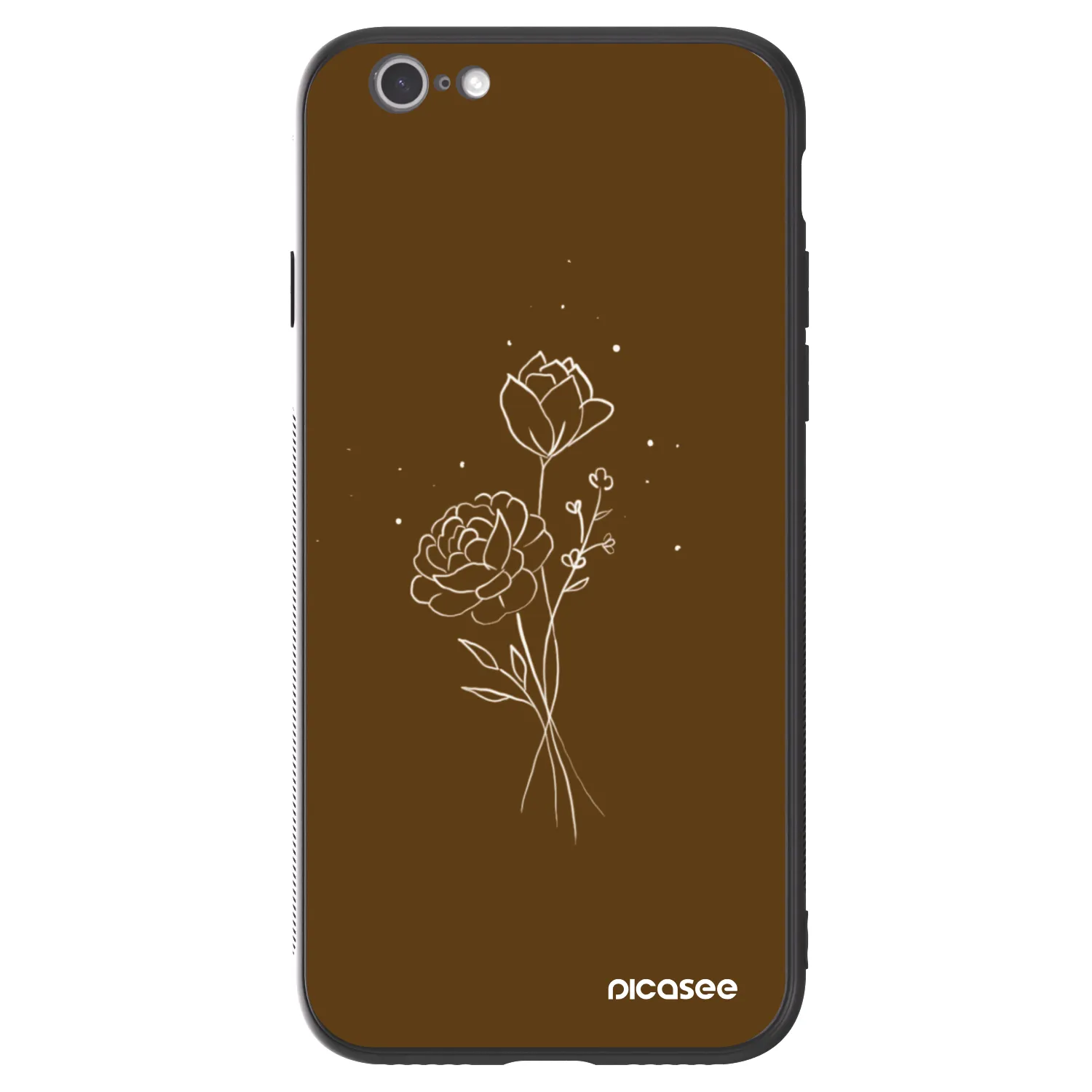 Picasee ULTIMATE CASE pro Apple iPhone 6/6S - Brown flowers