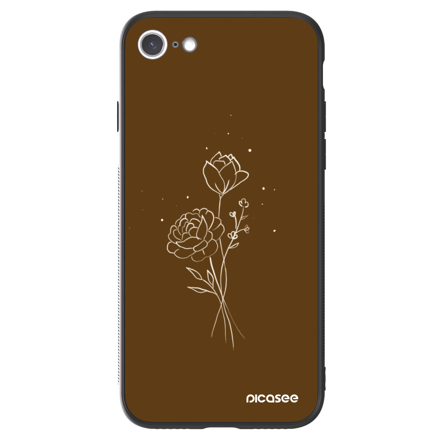 Picasee ULTIMATE CASE pro Apple iPhone 7 - Brown flowers