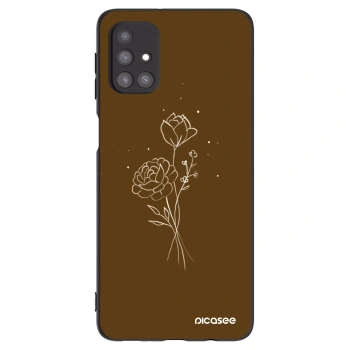 Obal pro Samsung Galaxy M31s - Brown flowers
