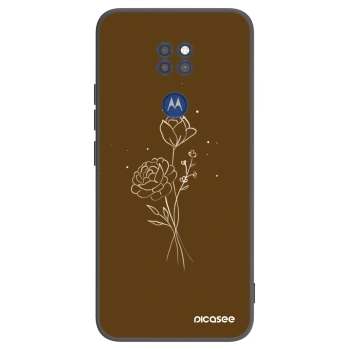 Obal pro Motorola Moto G9 Play - Brown flowers