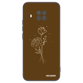 Picasee silikonový černý obal pro Xiaomi Mi 10T Lite - Brown flowers