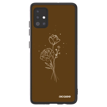 Picasee ULTIMATE CASE pro Samsung Galaxy A51 A515F - Brown flowers