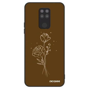 Obal pro Xiaomi Redmi Note 9 - Brown flowers