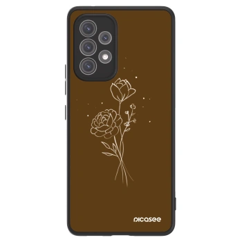Picasee ULTIMATE CASE pro Samsung Galaxy A52 5G A525F - Brown flowers
