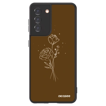 Picasee ULTIMATE CASE pro Samsung Galaxy S21 5G G991B - Brown flowers