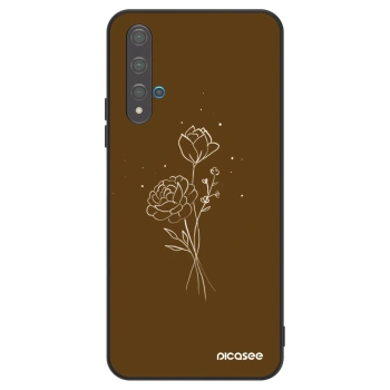 Obal pro Huawei Nova 5T - Brown flowers