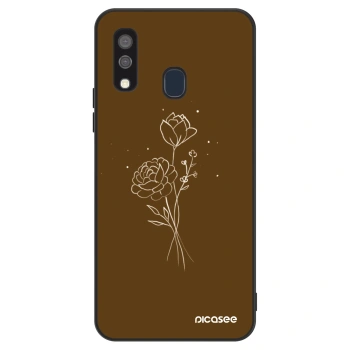 Obal pro Samsung Galaxy A40 A405F - Brown flowers