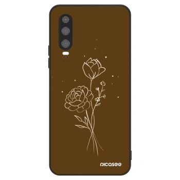 Obal pro Huawei P30 - Brown flowers