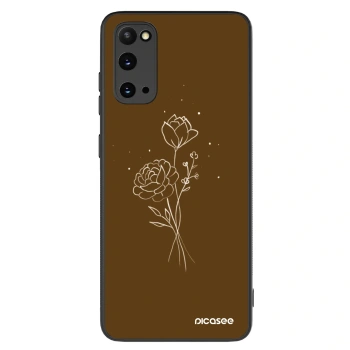 Obal pro Samsung Galaxy S20 G980F - Brown flowers