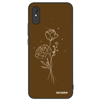 Obal pro Xiaomi Redmi 9A - Brown flowers