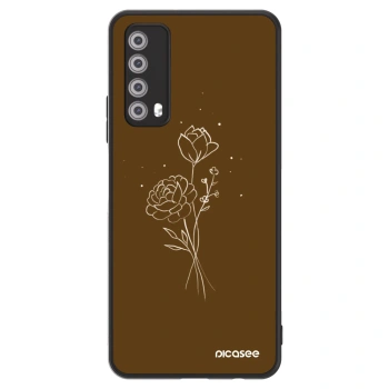 Obal pro Huawei P Smart 2021 - Brown flowers