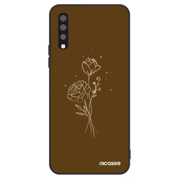 Obal pro Samsung Galaxy A70 A705F - Brown flowers