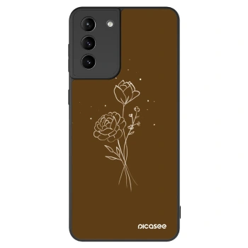 Obal pro Samsung Galaxy S21+ 5G G996F - Brown flowers