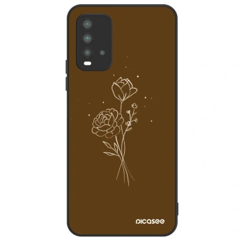 Obal pro Xiaomi Redmi 9T - Brown flowers