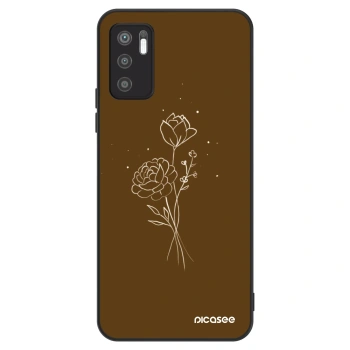 Obal pro Xiaomi Redmi Note 10 5G - Brown flowers