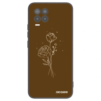 Obal pro Realme 8 Pro - Brown flowers