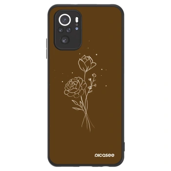Obal pro Xiaomi Redmi Note 10S - Brown flowers