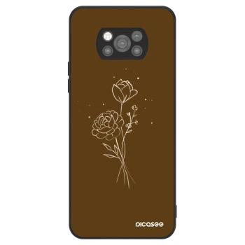 Obal pro Xiaomi Poco X3 Pro - Brown flowers