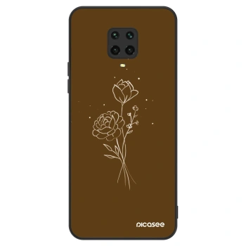 Obal pro Xiaomi Redmi Note 9S - Brown flowers