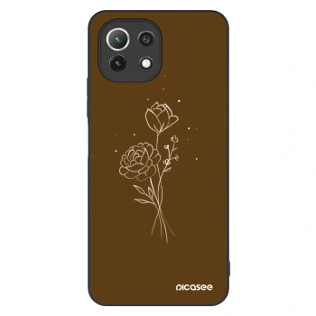 Obal pro Xiaomi Mi 11 Lite - Brown flowers