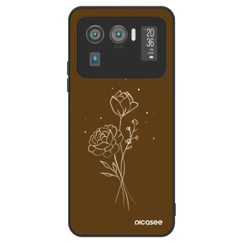 Obal pro Xiaomi Mi 11 Ultra - Brown flowers