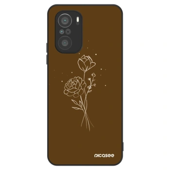 Obal pro Xiaomi Poco F3 - Brown flowers