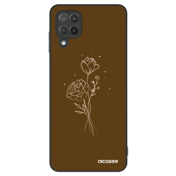 Obal pro Samsung Galaxy M12 M127F - Brown flowers