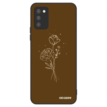 Obal pro Samsung Galaxy A02s A025G - Brown flowers